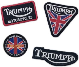 Parche Bordado Termoadhesivo Triumph - black-silver